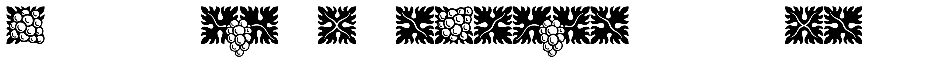 ASTYPE Ornaments Wine Grape A Font Style A